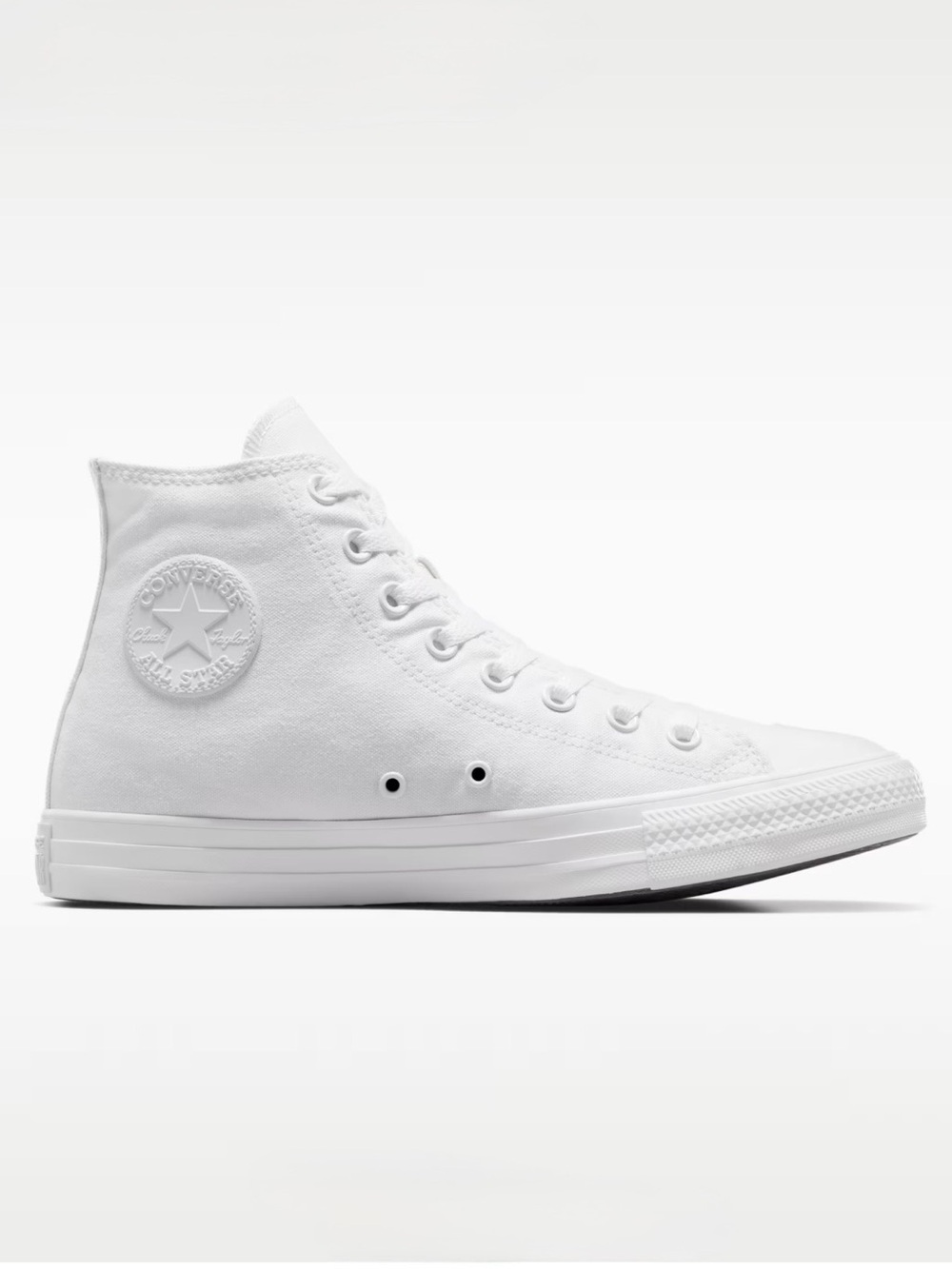 Converse Chuck Taylor All Star High-Top Mono White Sneakers Size 7.5